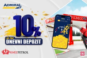 AdmiralBet i Knez Petrol časte - 10% bonusa svakog dana!